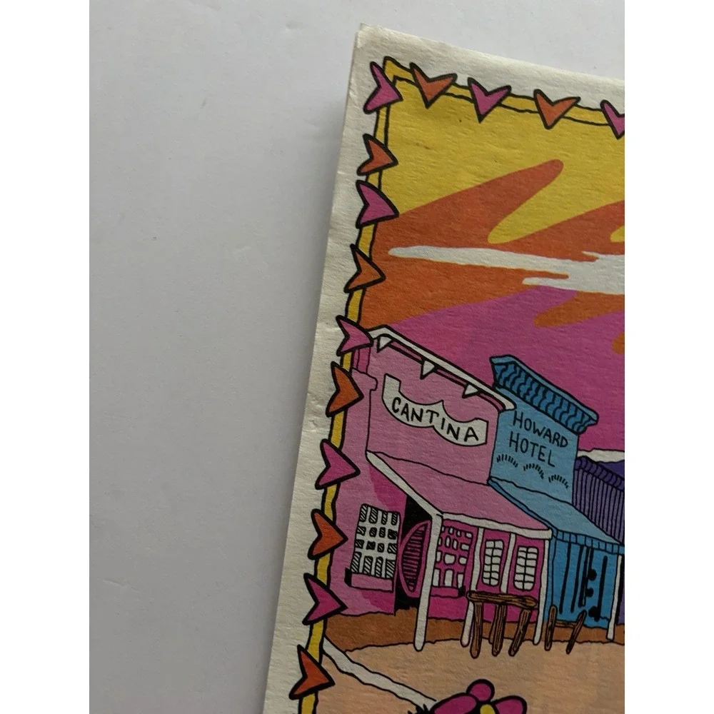 Vintage Fort Howard Paper Placemats Western Cantina Set of 16 Unlaminated